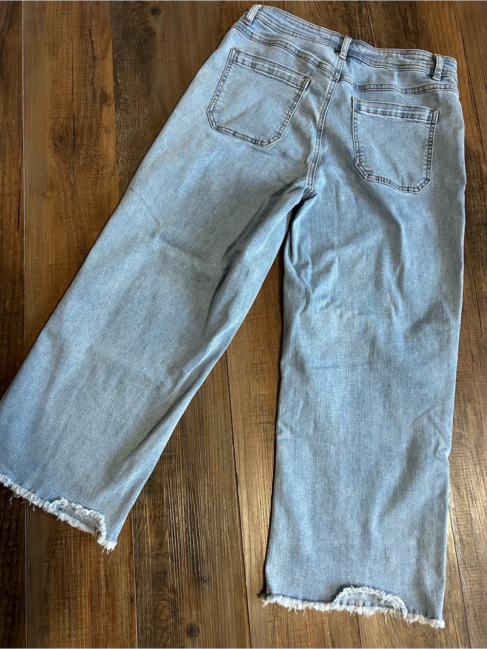 Sz 8 Tribal Jeans - Audrey Mid rise Wide-Leg Crop Button-Fly Jean - Picture 2 of 8
